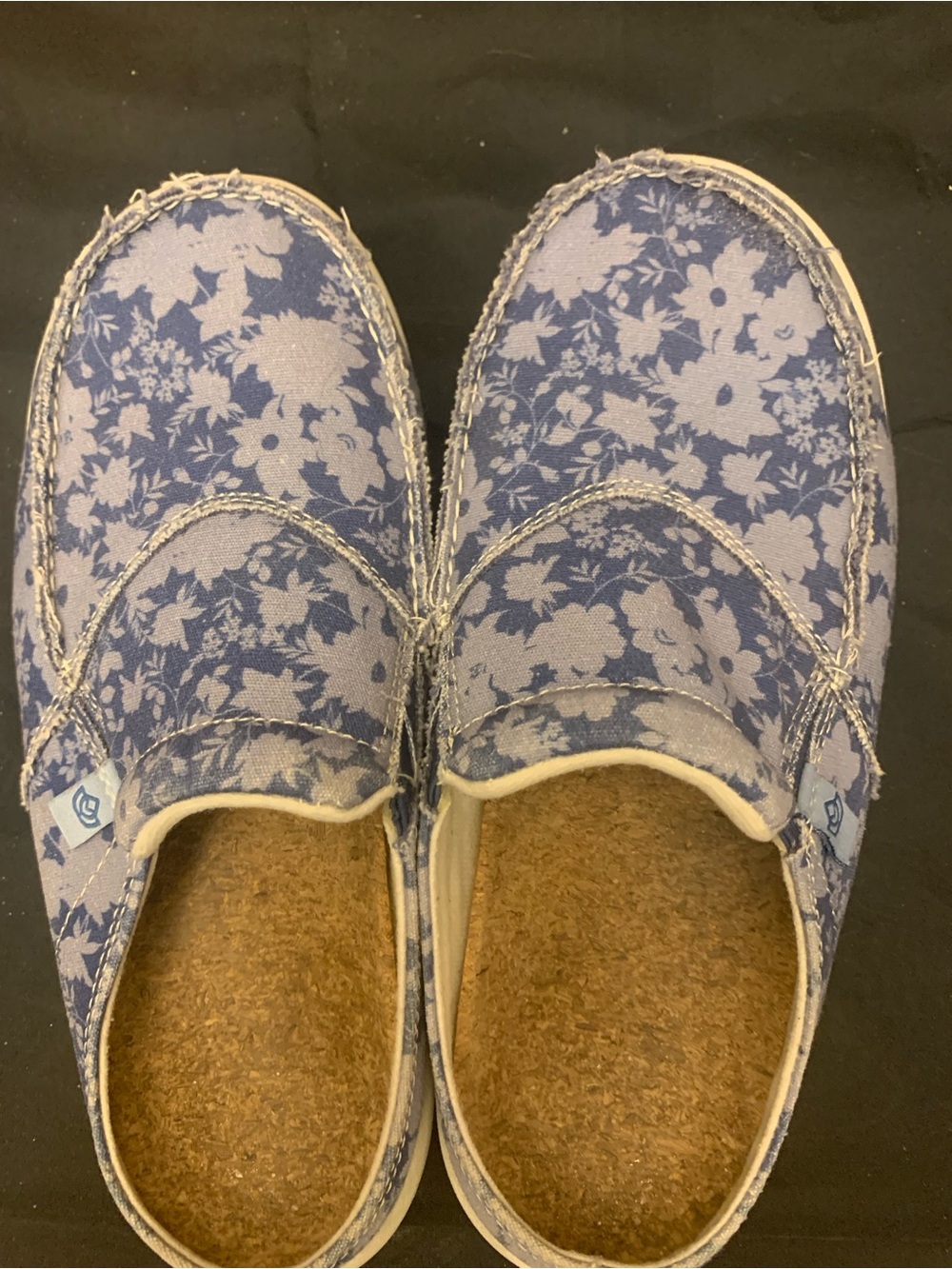 Blue Floral Slip-On Women’s Mules from Spenco Size 8 wide
